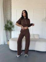 (Копія)Жіночий костюм sport-casual чорного кольору 01167 01168
