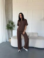 (Копія)Жіночий костюм sport-casual чорного кольору 01167 01168