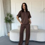 (Копія)Жіночий костюм sport-casual чорного кольору 01167 01168