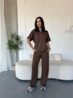 (Копія)Жіночий костюм sport-casual чорного кольору 01167 01168