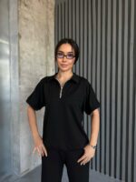 (Копія)Жіночий костюм sport-casual синього кольору 01166 01167