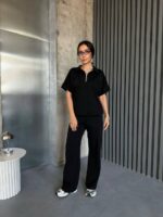 (Копія)Жіночий костюм sport-casual синього кольору 01166 01167