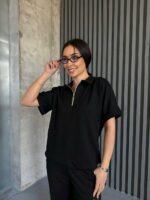 (Копія)Жіночий костюм sport-casual синього кольору 01166 01167