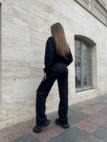 (Копія)Жіночий костюм з кофтою-бомбер сірого кольору 01084 01085
