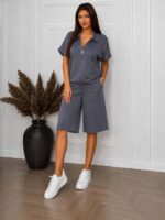 (Копія)Жіночий літній костюм у стилі sport-casual білого кольору 01174 01175