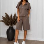 (Копія)Жіночий літній костюм у стилі sport-casual кольору графіт 01175 01176