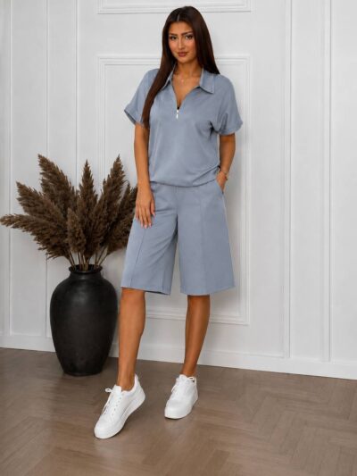 (Копія)Жіночий літній костюм у стилі sport-casual м’ятного кольору 01177 01178