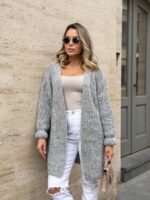 (Копія)Жіночий в’язаний кардиган оверсайз чорного кольору 01183 01184