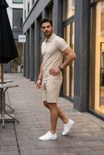 (Копія)Чоловічий літній костюм у стилі sport-casual чорного кольору 01190 01191