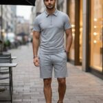 (Копія)Чоловічий літній костюм у стилі sport-casual кольору мокко 01193 01194