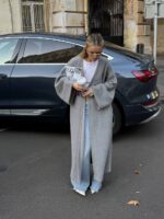 (Копія)Жіночий кардиган оверсайз із тканини альпака світло сірого кольору 01211 01212