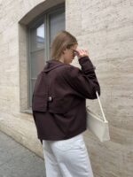 (Копія)Жіночий вкорочений тренч чорного кольору 01232 01233