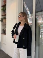 (Копія)Жіночий вкорочений тренч синього кольору 01231 01232