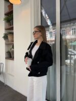 (Копія)Жіночий вкорочений тренч синього кольору 01231 01232