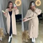 Жіночий кардиган вільного крою бежевого кольору