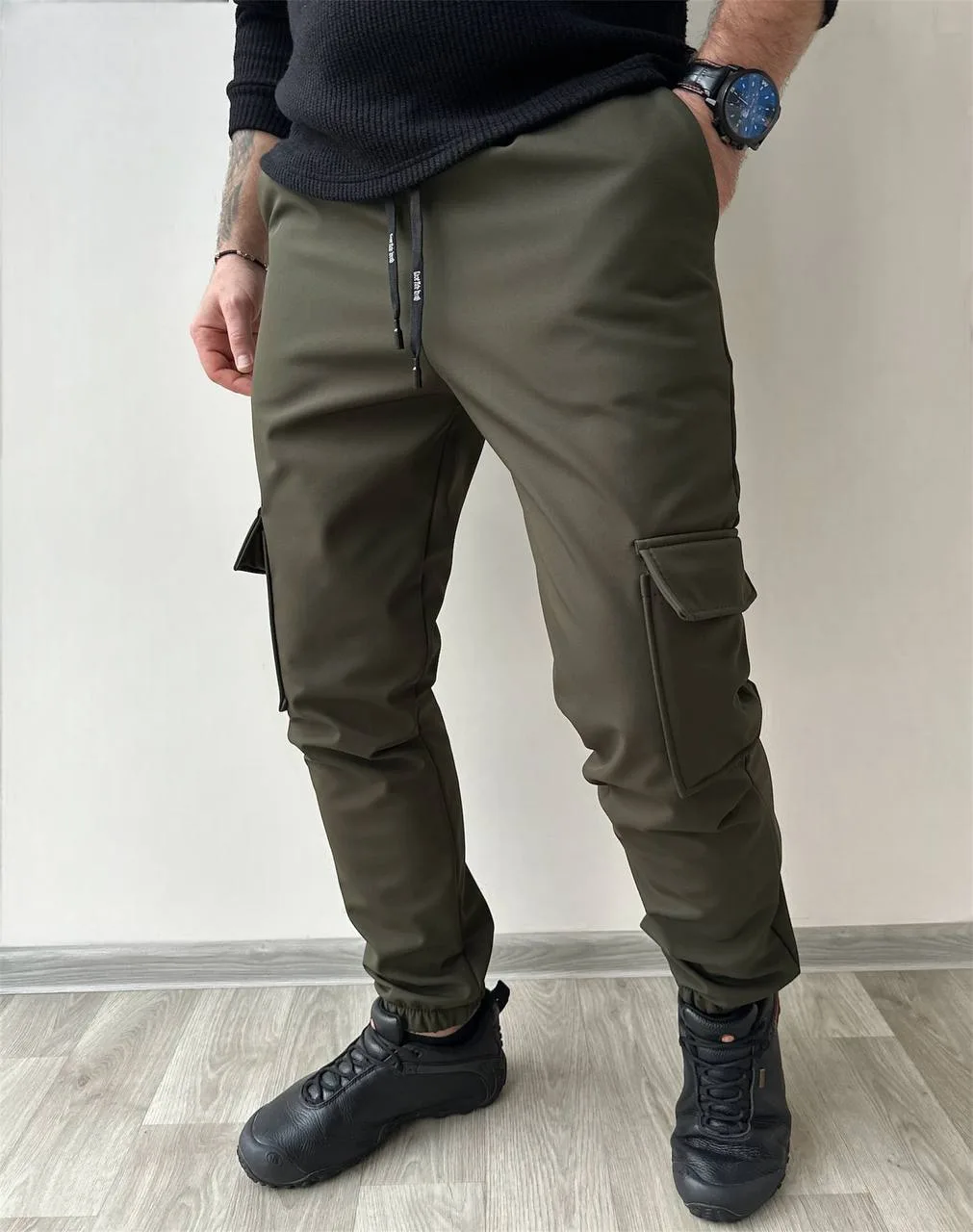 cholovichi-shtany-kargo-khaki-koloru-90459-saf-716-khaki-1 Чоловічі штани карго хакі кольору