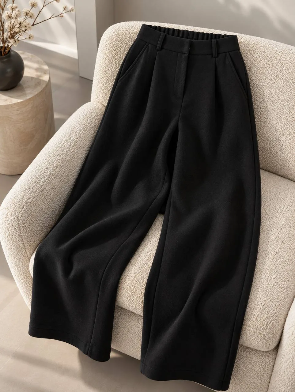 zhinochi-shtany-z-vysokoyu-posadkoyu-chornogo-koloru-90789-av-836-black-1 Жіночі штани з високою посадкою чорного кольору